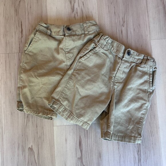 Bundle Boys Khaki Uniform Shorts Size 4T - Picture 1 of 9